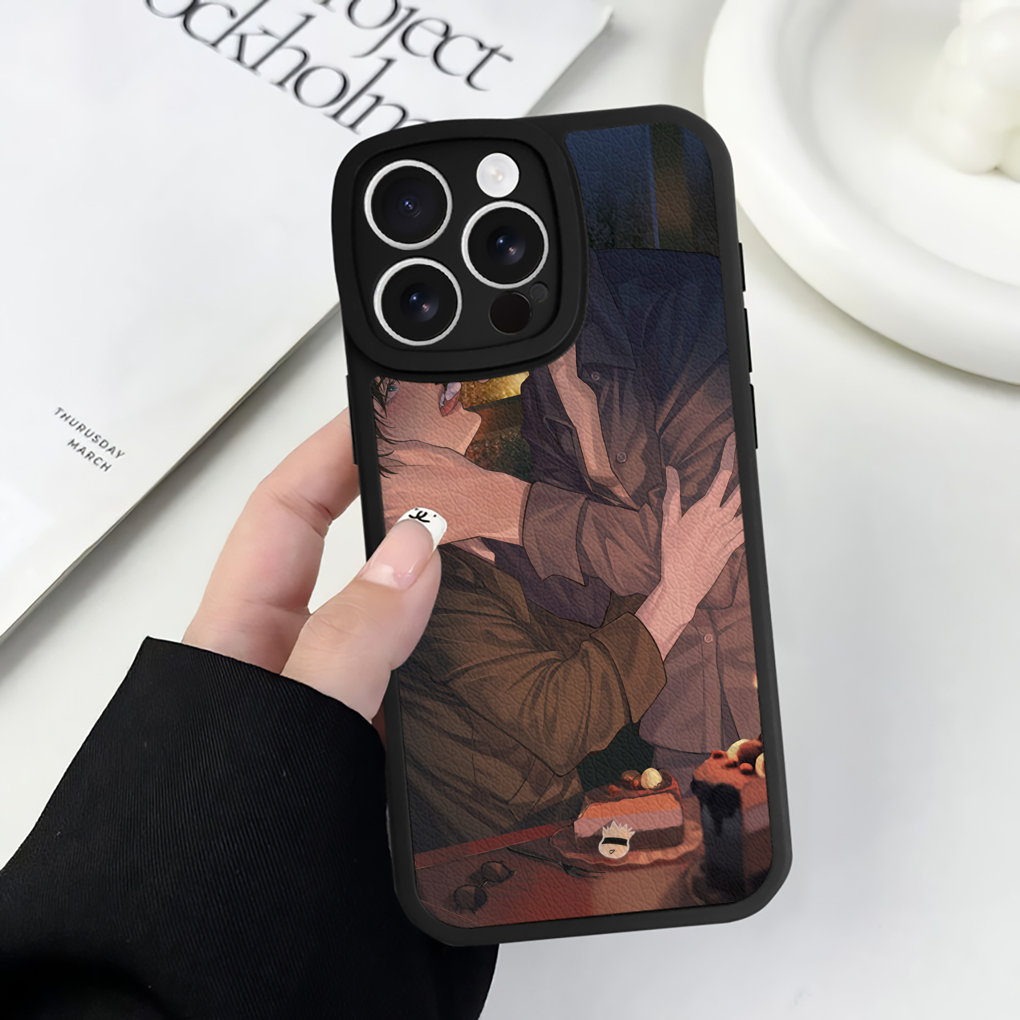 （画像用） 呪術廻戦 Jujutsu Kaisen 【iPhone 16シリーズ対応】シリコンスマホケース（レザー調） 材質：シリコン